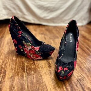 ALDO Floral Wedges